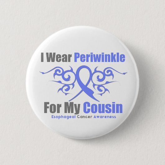 Esophageal Cancer Periwinkle Ribbon Cousin Ronde Button 5,7 Cm (Voorkant)