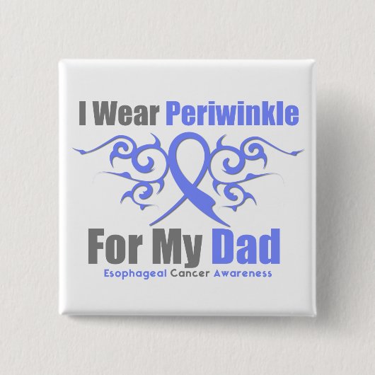 Esophageal Cancer Periwinkle Ribbon Dad Vierkante Button 5,1 Cm (Voorkant)