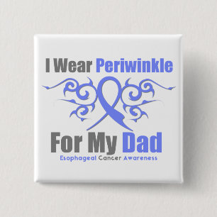 Esophageal Cancer Periwinkle Ribbon Dad Vierkante Button 5,1 Cm
