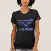 Esophageal Cancer Periwinkle Ribbon Husband T-shirt (Voorkant)