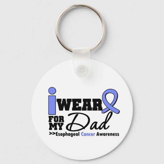 Esophageal Cancer Periwinkle Ribbon voor mijn vade Sleutelhanger (Voorkant)