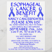 Esophageal Cancer Ribbon Benefit Flyer (Voorkant)