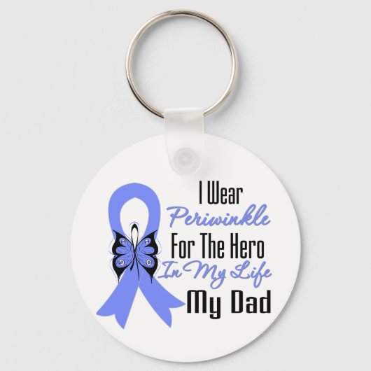 Esophageal Cancer Ribbon Hero Mijn vader Sleutelhanger (Voorkant)
