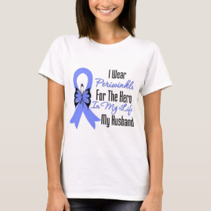 Esophageal Cancer Ribbon Hero My Husband T-shirt