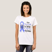 Esophageal Cancer Ribbon Hero My Husband T-shirt (Voorkant volledig)