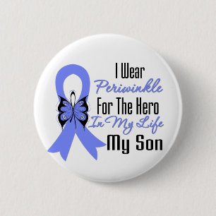 Esophageal Cancer Ribbon Hero My Son Ronde Button 5,7 Cm