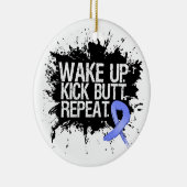 Esophageal Cancer Wake Up Kick, maar herhaal Keramisch Ornament (Rechts)
