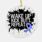Esophageal Cancer Wake Up Kick, maar herhaal Keramisch Ornament (Voorkant)