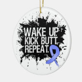 Esophageal Cancer Wake Up Kick, maar herhaal Keramisch Ornament (Links)