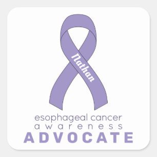 Esophageal-kanker Advocate White Vierkante Sticker