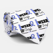 Esophageal-kanker Periwinkle-lint voor mijn vrouw Stropdas (Opgerold)