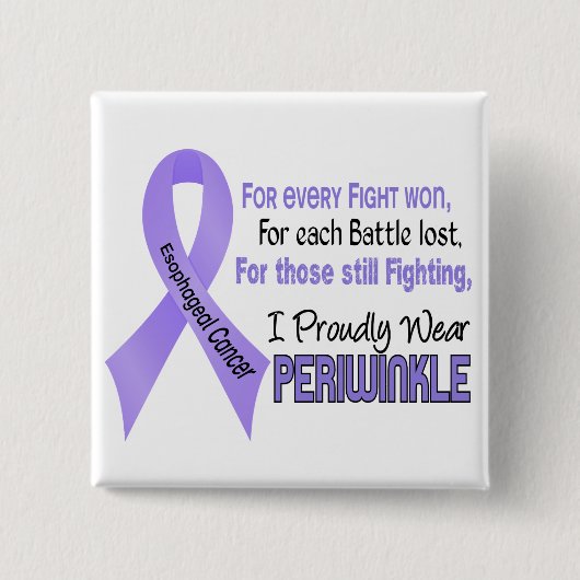Esophageale kanker I Periwinkle Vierkante Button 5,1 Cm (Voorkant)