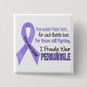 Esophageale kanker I Periwinkle Vierkante Button 5,1 Cm