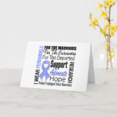 Esophageale kanker Ik Draag Periwinkle Ribbon TRIB Kaart (Gele Bloem)