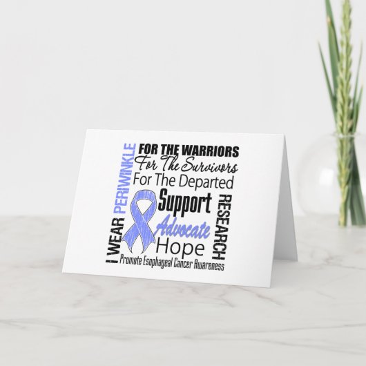 Esophageale kanker Ik Draag Periwinkle Ribbon TRIB Kaart (Voorkant)