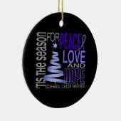 Esophageale kanker Kerstmis 1 Keramisch Ornament (Rechts)