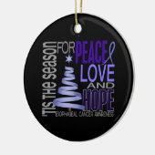 Esophageale kanker Kerstmis 1 Keramisch Ornament (Links)