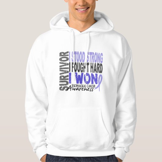 Esophageale kanker Overleving 4 Hoodie (Voorkant)