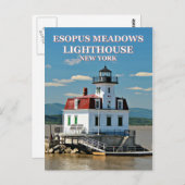 Esopus Meadows Lighthouse, Briefkaart van New York (Voorkant / Achterkant)