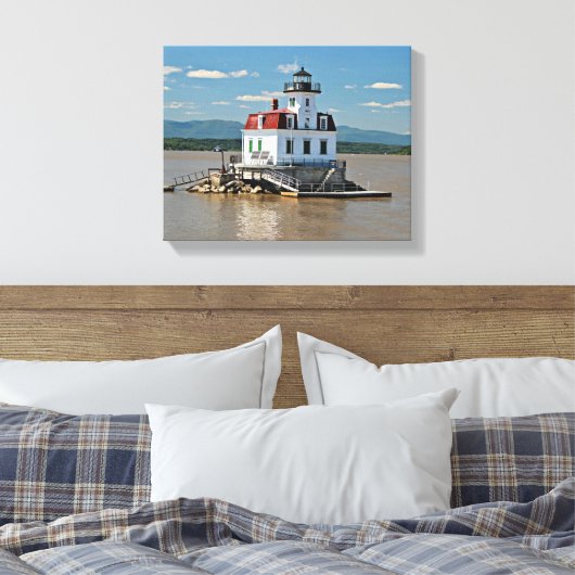 Esopus Meadows Lighthouse, New York Canvas Print (Insitu (Slaapkamer))