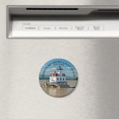 Esopus Meadows Lighthouse, New York Round Magnet (Insitu (Vaatwasser))