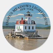 Esopus Meadows Lighthouse, New York Round Stickers (Voorkant)