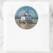 Esopus Meadows Lighthouse, New York Round Stickers (Tas)