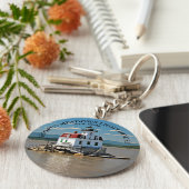 Esopus Meadows Lighthouse, New York Sleutelhanger (Zijkant)