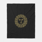 Esoteric Black Gold Sun Fleece Deken (Voorkant)