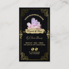 Esoteric Crystal Black roze en Gold Visitekaartje
