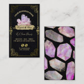 Esoteric Crystal Black roze en Gold Visitekaartje (Voorkant / Achterkant)