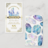 Esoteric Crystal White Blue en Gold Visitekaartje (Voorkant / Achterkant)