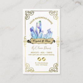 Esoteric Crystal White Blue en Gold Visitekaartje