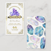 Esoteric Crystal White Paars en Gold Business Ca Visitekaartje (Voorkant / Achterkant)