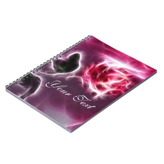 Esoteric Fantasy Pink Rose Notitieboek (Linkerzijde)