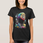 Esoteric Lion Crystals Cute Illustration  2 T-shirt (Voorkant)