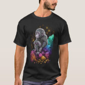Esoteric Monkey Ape Crystals Cute Illustration T-shirt (Voorkant)
