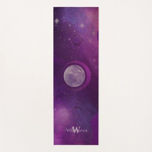 Esoteric Moon And Stars Personalized Yogamat (Voorkant)
