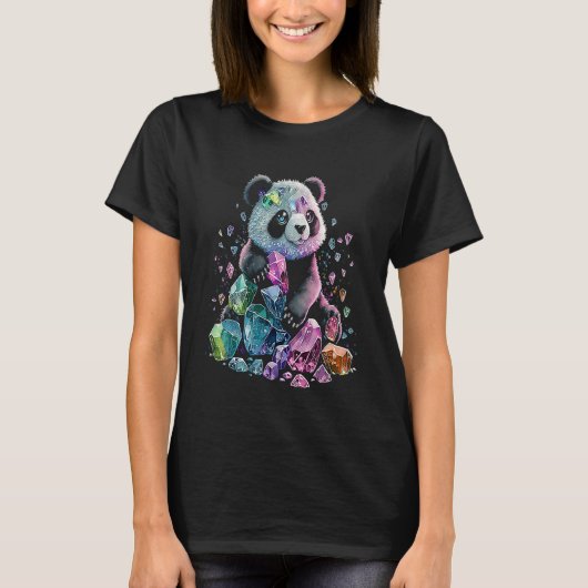 Esoteric Panda Crystals Cute Illustration 3 T-shirt (Voorkant)