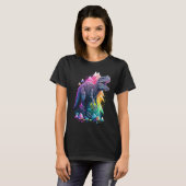 Esoteric Rex Trex Crystals Cute Illustratie 6 T-shirt (Voorkant volledig)