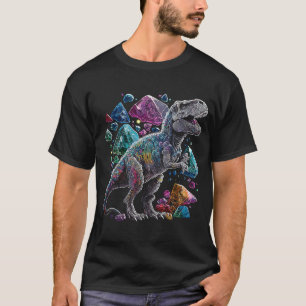 Esoteric Rex Trex Crystals Cute Illustratie T-shirt