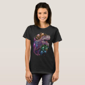 Esoteric Rex Trex Crystals Cute Illustration 1 T-shirt (Voorkant volledig)