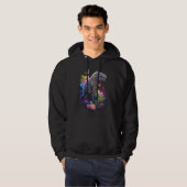 Esoteric Rex Trex Crystals Cute Illustration  2 Hoodie (Voorkant volledig)