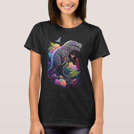 Esoteric Rex Trex Crystals Cute Illustration 2 T-shirt (Voorkant)