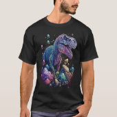 Esoteric Rex Trex Crystals Cute Illustration  5 T-shirt (Voorkant)