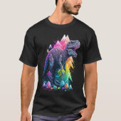Esoteric Rex Trex Crystals Cute Illustration  6 T-shirt (Voorkant)