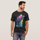 Esoteric Rex Trex Crystals Cute Illustration  6 T-shirt (Voorkant volledig)