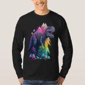 Esoteric Rex Trex Crystals Cute Illustration  6 T-shirt (Voorkant)