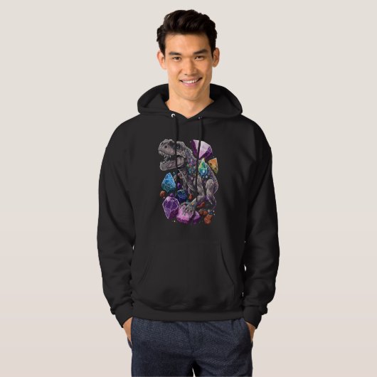 Esoteric Rex Trex Crystals Cute Illustration  7 Hoodie (Voorkant volledig)