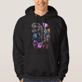 Esoteric Rex Trex Crystals Cute Illustration  7 Hoodie (Voorkant)
